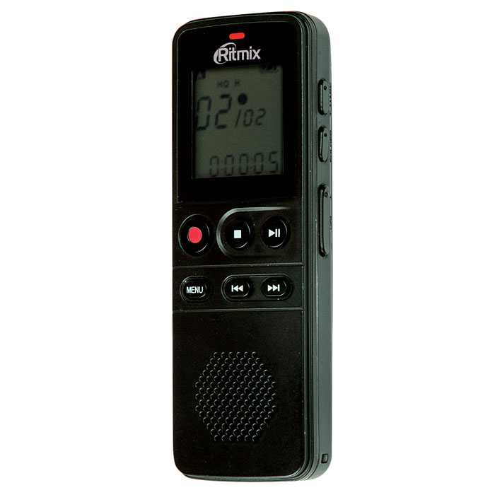 Ritmix RR-810 8GB, Black диктофон15118209 Ritmix RR-810 8GB, Black диктофон15118209Ritmix RR-810 - это цифровой диктофон в компактном корпусе с профессиональным качеством записи. Устройство имеет несколько режимов записи, оснащено качественным динамиком, а также поддерживает функцию съемного диска (при подключении к ПК для обмена данными установка дополнительного программного обеспечения не требуется). Рекордер имеет продвинутый набор функций: режим подавления внешних шумов, функция слухового аппарата, голосовая активация записи, световая и звуковая индикация работы, защита записей от случайного удаления, настройки скорости воспроизведения и многие другие. Несомненный плюс диктофона - питание от батарей. Теперь вы не привязаны к ПК или сети: просто замените батарейки и продолжайте запись дальше. RR-810 отличается богатой комплектацией: в комплект входит чехол для переноски, ремешок для ношения на руке и внешний петличный микрофон для удобства записи. Функция слухового аппарата Встроенный динамик ...