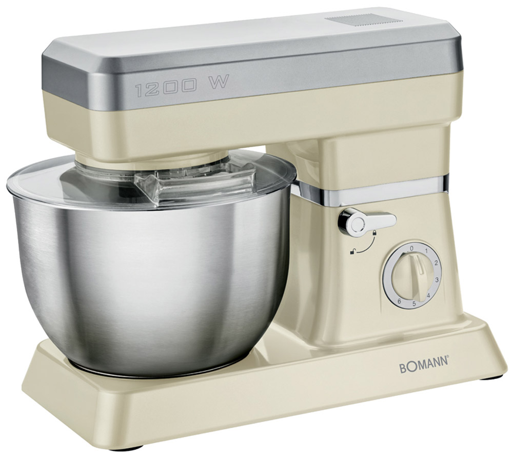 Bomann KM 398 CB, Cream миксер стационарныйKM 398 CB creme Bomann KM 398 CB, Cream миксер стационарныйKM 398 CB cremeСтационарный миксер Bomann KM 398 CB станет прекрасным помощником для любой хозяйки С ним вы сможете готовить невероятно вкусные и аппетитные блюда, при этом сократив время их приготовление. Основным назначением прибора является изготовление различных видов теста и кремов. Миксер качественно и быстро перемешивает различные ингредиенты, что дает возможность избежать комочков. Bomann KM 398 CB снабжен чашей из нержавеющей стали и механической системой управления. 6 скоростей замешивания + импульсный режим обеспечат наилучший результат.