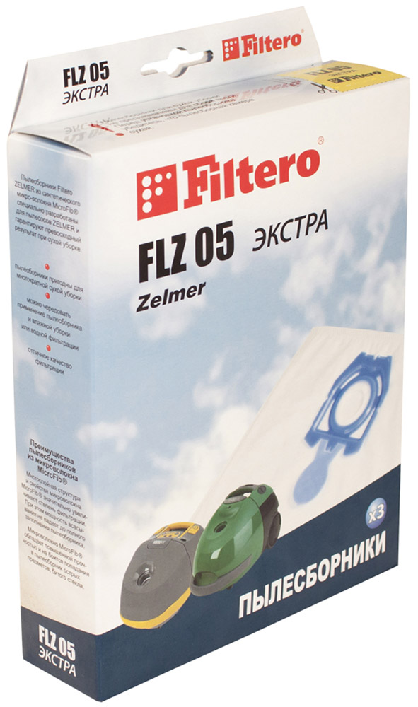 Filtero FLZ 05 Экстра мешок-пылесборник 3 штFLZ 05 Экстра Filtero FLZ 05 Экстра мешок-пылесборник 3 штFLZ 05 ЭкстраМешки - пылесборники Filtero FLZ 05 Экстра произведены из пятислойного синтетического микроволокна MicroFib. Очень прочные, не боятся острых предметов и влаги, собирают до 50% больше пыли, чем бумажные. Обеспечивают уровень очистки воздуха НЕРА. Сохраняют мощность всасывания в течение всего периода службы пылесборника.
