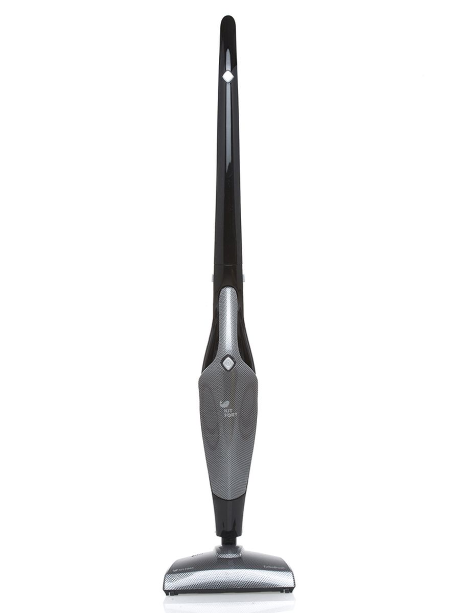 Kitfort КТ-502-2, Black вертикальный пылесосКТ-502-2 чёрный Kitfort КТ-502-2, Black вертикальный пылесосКТ-502-2 чёрныйПылесос Kitfort КТ-502 занимает очень мало места при хранении благодаря своей вертикальной конструкции. В отличие от обычного пылесоса, который нужно перед уборкой доставать и собирать, вертикальный пылесос всегда готов к работе. А благодаря наличию аккумулятора вам даже не нужно включать вилку в розетку, да и при уборке шнур не мешается под ногами, т.к. шнура у данного пылесоса просто нет. Особенно удобен вертикальный пылесос для оперативной уборки (например, убрать рассыпанную крупу на кухне или песок от обуви в прихожей, или же рассыпанные ребёнком остатки чипсов и печенья). Взял, пропылесосил и поставил назад. Пылесос комплектуется турбощеткой, которая помогает справиться с качественной очисткой ковровых поверхностей и удалением шерсти домашних животных, волос и ниток. Также пылесос имеет малый вес; удобную ручку с изгибом, чтобы кисть руки находилась в естественном положении и не уставала; а щётка имеет колесики и может поворачиваться на 180 градусов,...