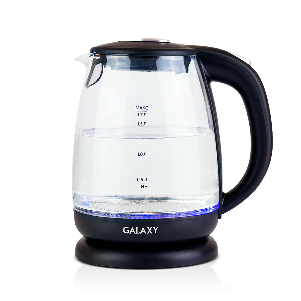 Galaxy GL 0550, Black чайник электрический4630003367662 Galaxy GL 0550, Black чайник электрический4630003367662Электрический чайник Galaxy GL 0550 отвечает всем современным требованиям надежности и безопасности. При его производстве используются только высококачественные и экологически безопасные материалы, а также нагревательный элемент и контроллеры высокого класса надежности. Устройство будет служить вам долгие годы, наполняя ваш быт комфортом! Galaxy GL 0550 - это мощная (2200 Вт) модель объемом 1,7 л. С помощью этого чайника вы сможете приготовить чай на большую компанию за считанные минуты. Вращающийся корпус сделает использование чайника еще более удобным, а фильтр избавит от попадания накипи в чашку.