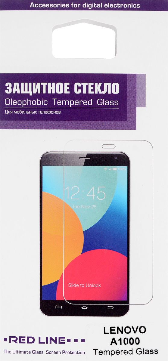 Red Line защитное стекло для Lenovo A1000УТ000007990 Red Line защитное стекло для Lenovo A1000УТ000007990Защитное стекло Red Line для Lenovo A1000 предназначено для защиты поверхности экрана от царапин, потертостей, отпечатков пальцев и прочих следов механического воздействия. Оно имеет окаймляющую загнутую мембрану, а также олеофобное покрытие. Изделие изготовлено из закаленного стекла высшей категории, с высокой чувствительностью и сцеплением с экраном.