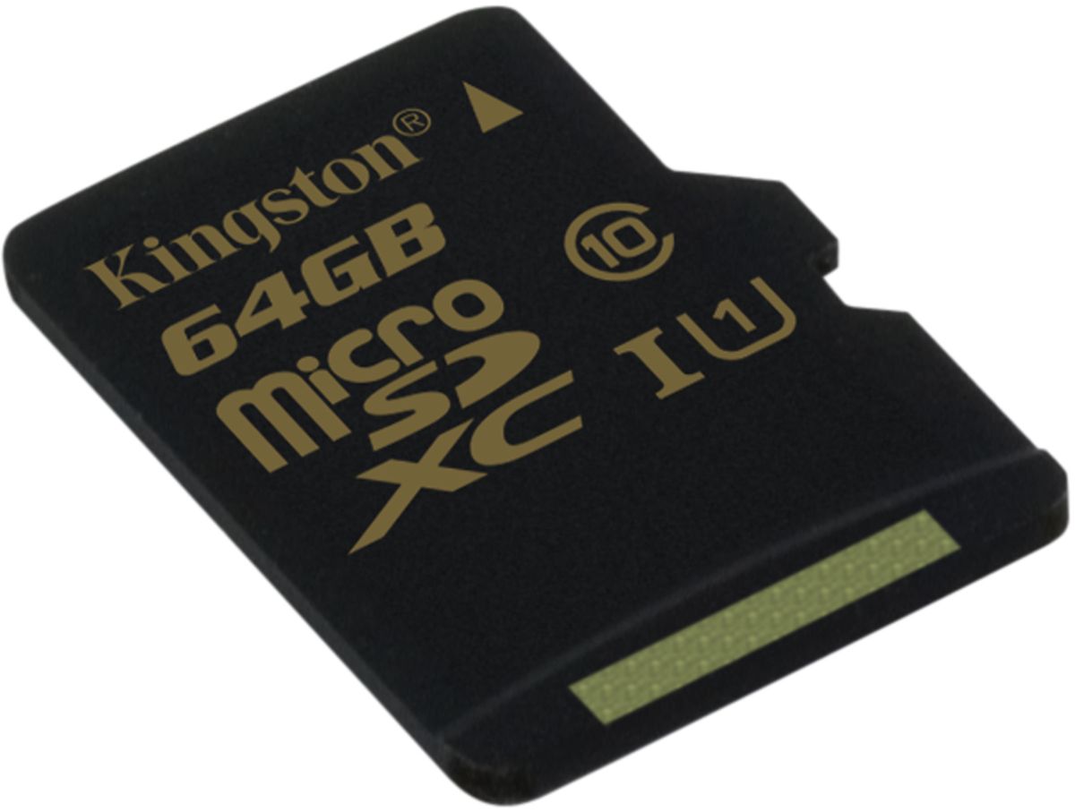 Kingston microSDXC Class 10 UHS-I 64GB карта памяти (90/45 Мб/с)SDCA10/64GBSP Kingston microSDXC Class 10 UHS-I 64GB карта памяти (90/45 Мб/с)SDCA10/64GBSPКарта памяти Kingston microSDXC Class 10 UHS-I поможет вам в достижении высокой скорости съемки фотографий и записи видео в формате HD без задержек. Данная модель имеет все основные защитные функции от Kingston: водонепроницаемый корпус, ударостойкость и виброустойчивость, защиту от рентгеновских аппаратов в аэропортах и экстремальных температур.