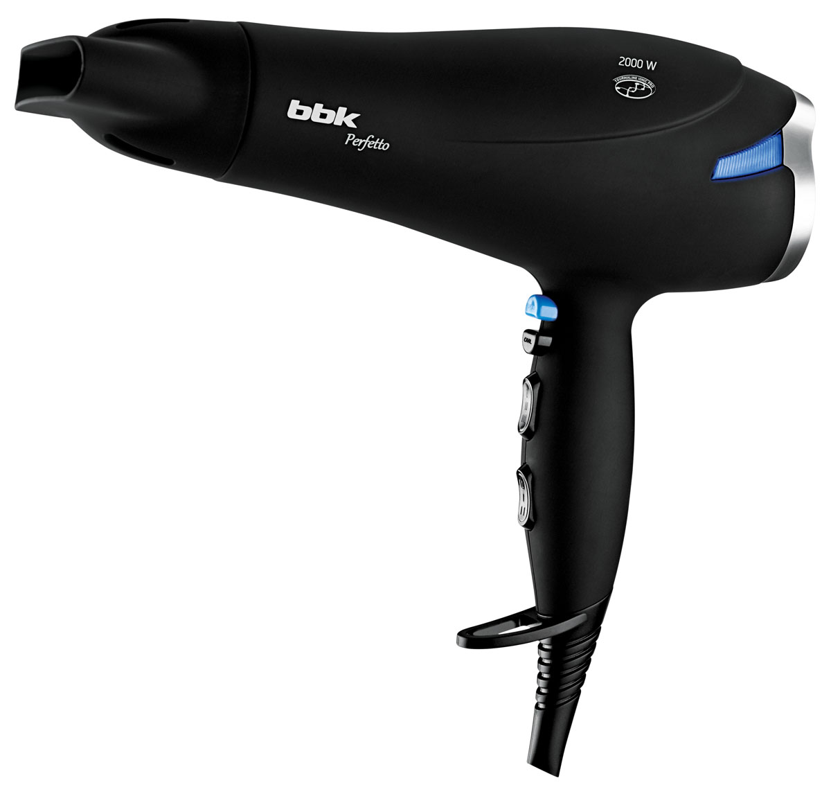 BBK BHD3200i, Black Metallic фенBHD3200i чер/мет BBK BHD3200i, Black Metallic фенBHD3200i чер/метМощный фен BBK BHD3200i со световой индикацией работы обладает более чем внушительным списком возможностей. Благодаря турмалиновому покрытию решетки даже при частом применении сохраняются здоровье и блеск волос. Функция Boost Air полностью устраняет эффект одуванчика, встроенный генератор ионов значительно нейтрализует электростатическое напряжение – все это способствует легкому расчесыванию волос после сушки. С помощью переключателя можно установить необходимый режим работы фена, а посредством концентратора поток воздуха будет направлен на определенный локон. Корпус фена выполнен с применением покрытия soft-touch, которое предотвращает скольжение его в руке. Режим холодного воздуха способствует закреплению полученного результата. В комплект входит удобная сумка-чехол для бережного хранения и транспортировки изделия.