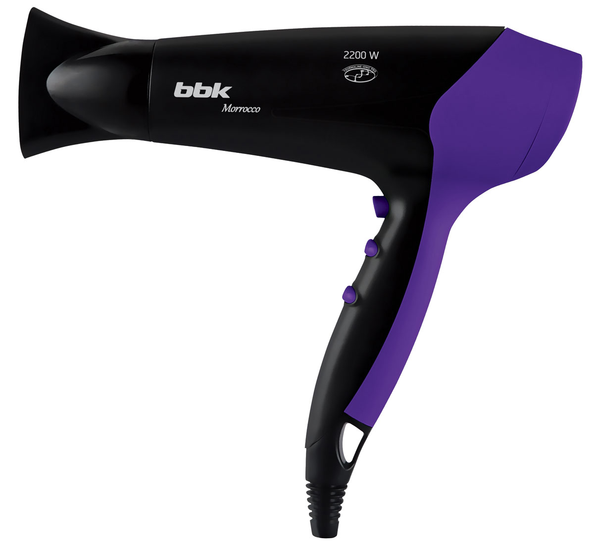 BBK BHD3221i, Black Purple фенBHD3221i чер/фиол BBK BHD3221i, Black Purple фенBHD3221i чер/фиолФен BBK BHD3221i, максимальная мощность которого 2200 Вт, справится с любой задачей по сушке и укладке волос. Используя переключатель температуры, можно установить желаемый параметр: низкая температура; умеренная - для деликатной сушки и придания формы прическе; высокая - для достижения мгновенного эффекта. Здоровье и блеск волос сохранит турмалиновое покрытие решетки, а с электростатическим напряжением на волосах справится ионизация. Для максимально удобной эксплуатации фена предусмотрена ручка с покрытием soft-touch, которое предотвращает скольжение в руке. Режим холодного воздуха способствует закреплению полученного результата. Съемная крышка воздухозаборника облегчает чистку устройства. В комплект входит удобная сумка-чехол для бережного хранения и транспортировки изделия.