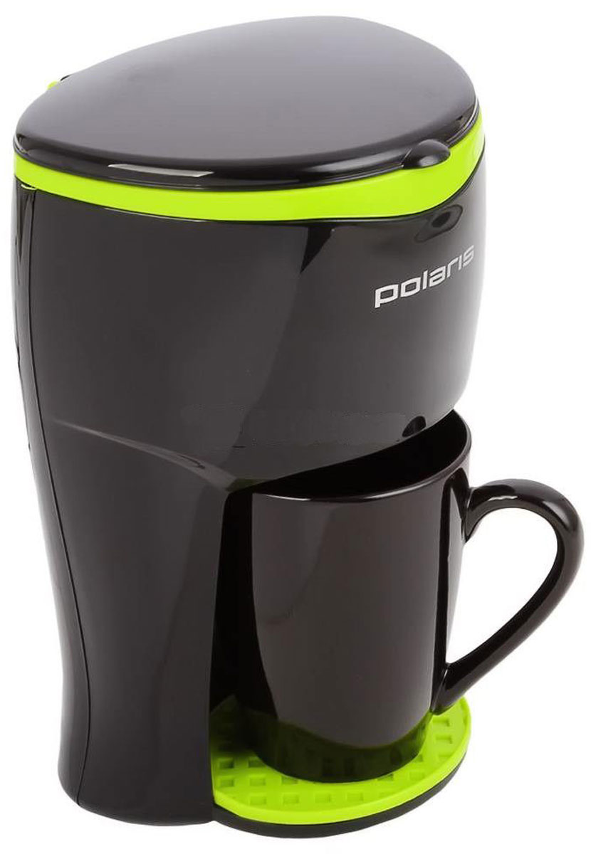 Polaris PCM 0109 кофеваркаPCM 0109 Polaris PCM 0109 кофеваркаPCM 0109Кофеварка Polaris PCM 0109 оснащена нейлоновым фильтром и предназначена для одной чашки. Одна керамическая чашка входит в комплект поставки, как и специальная мерная ложечка. Внутри этой модели от Polaris вы найдете съемный контейнер для фильтра. На корпусе кофеварки установлен световой индикатор работы устройства. Съемный поддон будет легко вымыть, а подставка кофеварки не станет скользить.