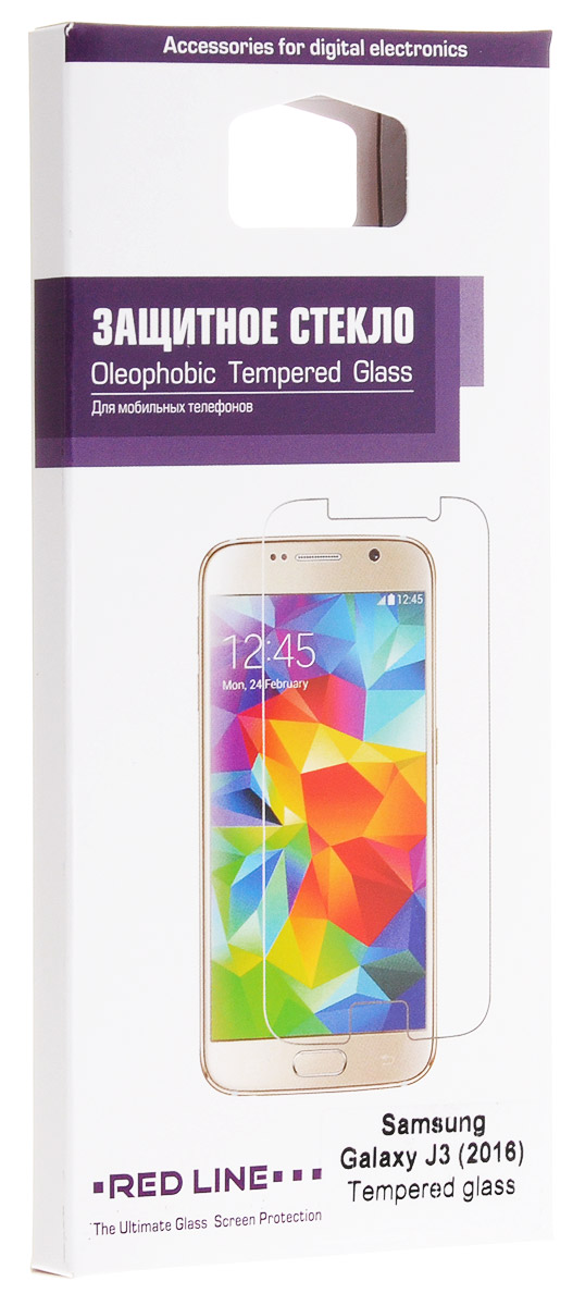 Red Line защитное стекло для Samsung Galaxy J3 (2016)УТ000008201 Red Line защитное стекло для Samsung Galaxy J3 (2016)УТ000008201Защитное стекло Red Line для Samsung Galaxy J3 (2016) предназначено для защиты поверхности экрана от царапин, потертостей, отпечатков пальцев и прочих следов механического воздействия. Оно имеет окаймляющую загнутую мембрану, а также олеофобное покрытие. Изделие изготовлено из закаленного стекла высшей категории, с высокой чувствительностью и сцеплением с экраном.