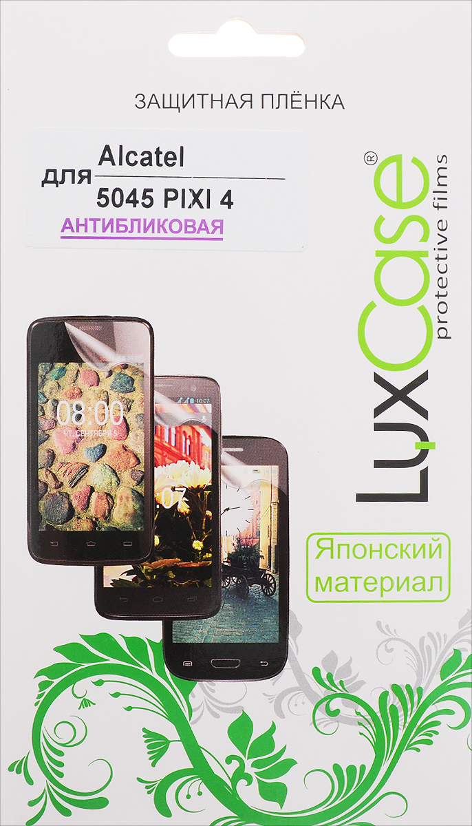 LuxCase защитная пленка для Alcatel 5045 Pixi 4, антибликовая51370 LuxCase защитная пленка для Alcatel 5045 Pixi 4, антибликовая51370Защитная пленка LuxCase для Alcatel OneTouch Pixi 4 (5045) сохраняет экран смартфона гладким и предотвращает появление на нем царапин и потертостей. Структура пленки позволяет ей плотно удерживаться без помощи клеевых составов и выравнивать поверхность при небольших механических воздействиях. Пленка практически незаметна на экране смартфона и сохраняет все характеристики цветопередачи и чувствительности сенсора.