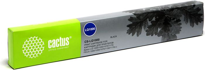 Cactus CS-LQ1000, Black картридж ленточный для Epson LQ-1000/1050/1070/1170/FX/LX-1000/1050/1070/1150/1170CS-LQ1000 Cactus CS-LQ1000, Black картридж ленточный для Epson LQ-1000/1050/1070/1170/FX/LX-1000/1050/1070/1150/1170CS-LQ1000Картридж ленточный Cactus CS-LQ1000 для матричных принтеров Epson LQ-1000/1050/1070/1170/FX/LX-1000/1050/1070/1150/1170. Расходные материалы Cactus для печати максимизируют характеристики принтера. Они обеспечивают повышенную четкость изображения и надежное качество печати.