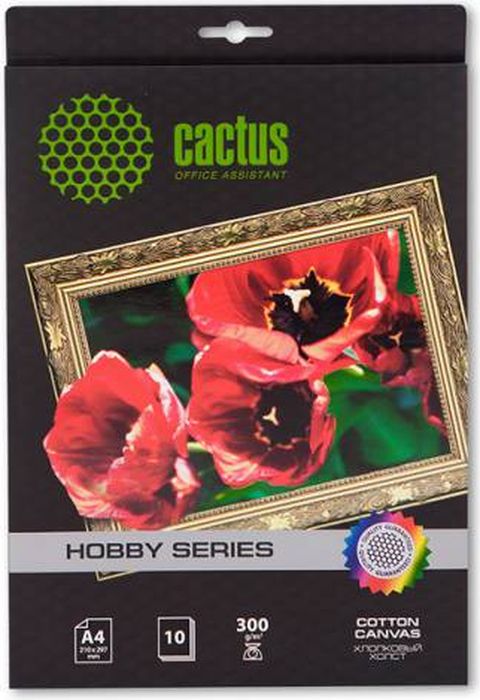 Cactus CS-СA426010 A4/300г/м2 холст для струйной печати (10 листов)CS-СA426010 Cactus CS-СA426010 A4/300г/м2 холст для струйной печати (10 листов)CS-СA426010Хлопковый холст Cactus CS-СA426010 для струйной печати. Арт-бумага Cactus позволит вам воплотить самые смелые идеи и вдохновенные идеи для творчества и бизнеса. Специальное тиснение превратит в произведение искусства даже обычный текст и станет изысканным штрихом, дополняющим фирменный стиль и имидж ваших отпечатков. Совместимость со струйными принтерами Hewlett-Packard, Canon, Epson и другими марками.