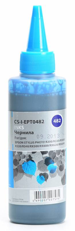 Cactus CS-I-EPT0482, Cyan чернила для Epson Stylus Photo R200/R220/R300/R320/R340CS-I-EPT0482 Cactus CS-I-EPT0482, Cyan чернила для Epson Stylus Photo R200/R220/R300/R320/R340CS-I-EPT0482Чернила Cactus CS-I-EPT0482 предназначены для перезаправки картриджей принтеров Epson Stylus Photo R200/R220/R300/R320/R340/RX500. Они обеспечивают отличное качество печати устройства.