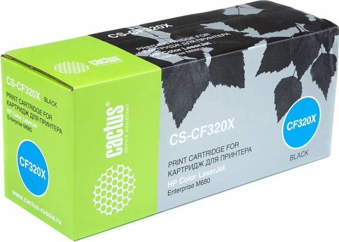 Cactus CS-CF320X, Black тонер-картридж для HP CLJ M680CS-CF320X Cactus CS-CF320X, Black тонер-картридж для HP CLJ M680CS-CF320XТонер-картридж Cactus CS-CF320X для лазерных принтеров HP CLJ M680.Расходные материалы Cactus для лазерной печати максимизируют характеристики принтера. Обеспечивают повышенную чёткость чёрного текста и плавность переходов оттенков серого цвета и полутонов, позволяют отображать мельчайшие детали изображения. Гарантируют надежное качество печати.