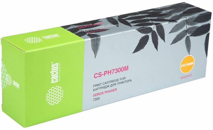 Cactus CS-PH7300M 16197800, Magenta тонер-картридж для Xerox Phaser 7300CS-PH7300M Cactus CS-PH7300M 16197800, Magenta тонер-картридж для Xerox Phaser 7300CS-PH7300MТонер-картридж Cactus CS-PH7300M 16197800 для лазерных принтеров Xerox Phaser 7300. Расходные материалы Cactus для лазерной печати максимизируют характеристики принтера. Обеспечивают повышенную чёткость чёрного текста и плавность переходов оттенков серого цвета и полутонов, позволяют отображать мельчайшие детали изображения. Гарантируют надежное качество печати.