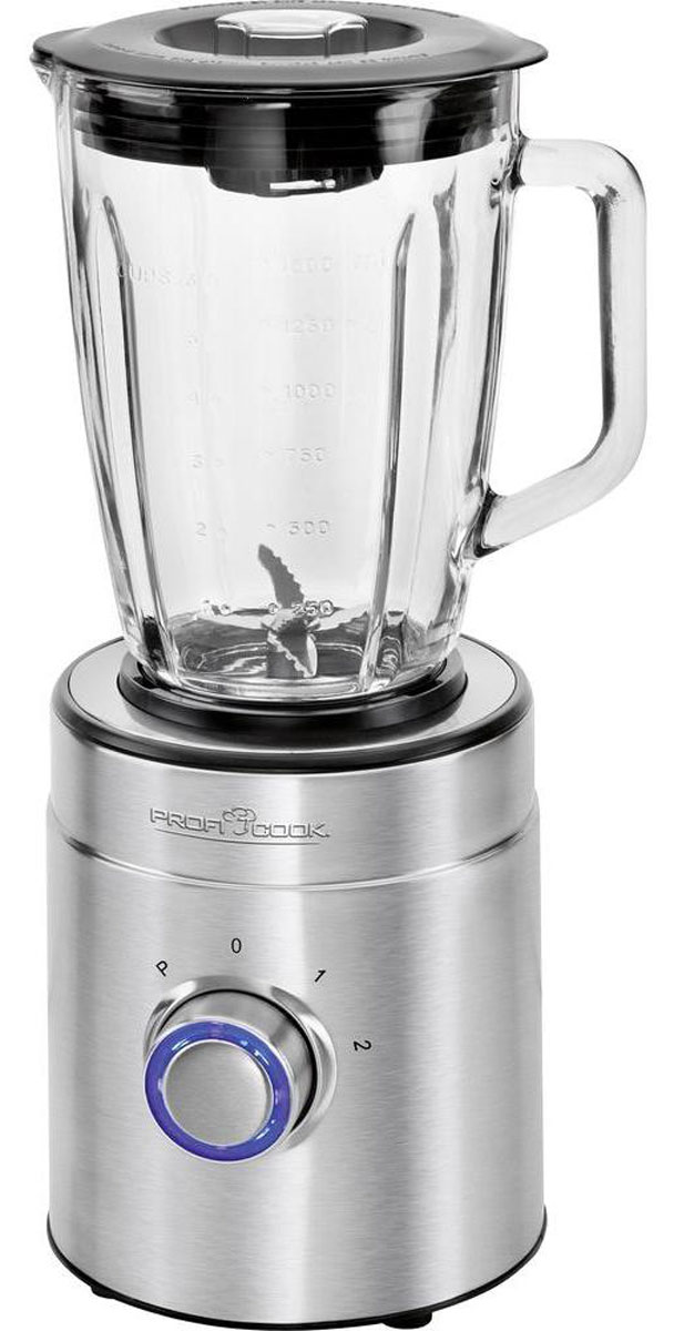 Profi Cook PC-UM 1086 блендерPC-UM 1086 Profi Cook PC-UM 1086 блендерPC-UM 1086Блендер Profi Cook PC-UM 1086 позволит сделать ваш повседневный рацион питания более разнообразным. Данная техника рассчитана на измельчение разных видов продуктов. При помощи него вы без труда измельчите овощи, смешаете любые ингредиенты, приготовите коктейли и соки, взобьете кремы и многое другое. При своей высокой функциональности блендер не занимает много места на кухонном столе. Он весьма компактен, а наличие нескольких режимов работы позволит без труда получить желаемый результат при измельчении продуктов. Съёмный нож с 6 лезвиями из нержавеющей стали Ручка управления с голубой подсветкой Максимальная скорость 21 000 об/мин