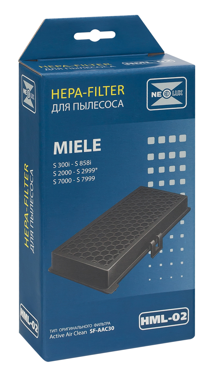 Neolux HML-02 HEPA-фильтр для пылесоса MieleHML-02 Neolux HML-02 HEPA-фильтр для пылесоса MieleHML-02HEPA фильтр Neolux HML-02 предназначен для пылесосов MIELE. Отфильтровывает неприятные запахи благодаря специальному слою активированного угля. Необходим при наличии в доме домашних животных или для курящих людей.