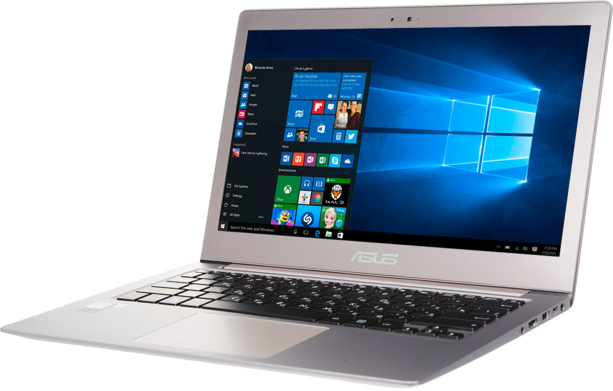 ASUS ZenBook UX303UA, Smoky Brown (UX303UA-R4364T)UX303UA-R4364T ASUS ZenBook UX303UA, Smoky Brown (UX303UA-R4364T)UX303UA-R4364TМобильный компьютер Zenbook UX303 отличается от конкурентов оригинальным дизайном и невероятно компактным алюминиевым корпусом, который становится еще тоньше по мере движения от задней к передней части. Практичность и высокая производительность сочетаются в них с привлекающим взгляд изяществом. 13,3-дюймовый дисплей данного ультрабука обладает разрешением 1920х1080 пикселей, выдавая невероятно четкую картинку. Яркость экрана составляет 300 кд/м2, а контрастность - 770:1. Кроме того, матовое покрытие дисплея минимизирует блики. Эксклюзивная технология Splendid позволяет быстро настраивать параметры дисплея в соответствии с текущими задачами и условиями, чтобы получить максимально качественное изображение. Всего доступно четыре режима настройки, поэтому пользователь легко может выбрать тот, который оптимально подходит для приложений различных типов. Скорость доступа к файлам является немаловажным фактором в общей производительности...