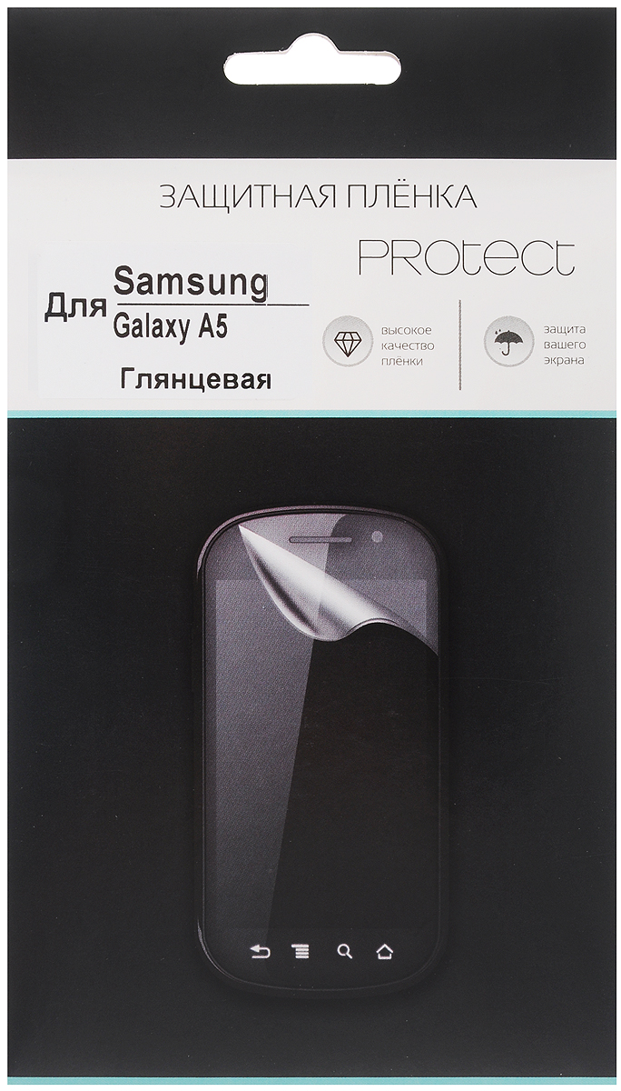 Protect защитная пленка для Samsung Galaxy A5 SM-A500F, глянцевая30888 Protect защитная пленка для Samsung Galaxy A5 SM-A500F, глянцевая30888Защитная пленка Protect для Samsung Galaxy A5 SM-A500F предохранит дисплей от пыли, царапин, потертостей и сколов. Пленка обладает повышенной стойкостью к механическим воздействиям, оставаясь при этом полностью прозрачной.