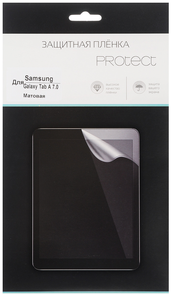 Protect защитная пленка для Samsung Galaxy Tab A 7.0, матовая22559 Protect защитная пленка для Samsung Galaxy Tab A 7.0, матовая22559Защитная пленка Protect для Samsung Galaxy Tab A 7.0 предохранит дисплей от пыли, царапин, потертостей и сколов. Пленка обладает повышенной стойкостью к механическим воздействиям, оставаясь при этом полностью прозрачной.