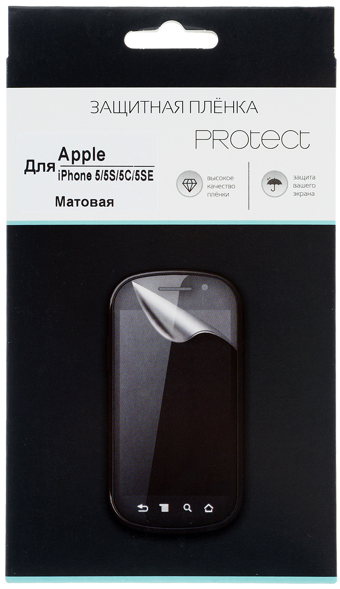 Protect защитная пленка для Apple iPhone 5/5s/5c, матовая30246 Protect защитная пленка для Apple iPhone 5/5s/5c, матовая30246Защитная пленка Protect предохранит дисплей Apple iPhone 5/5s/5c от пыли, царапин, потертостей и сколов. Пленка обладает повышенной стойкостью к механическим воздействиям, оставаясь при этом полностью прозрачной. Она практически незаметна на экране гаджета и сохраняет все характеристики цветопередачи и чувствительности сенсора.