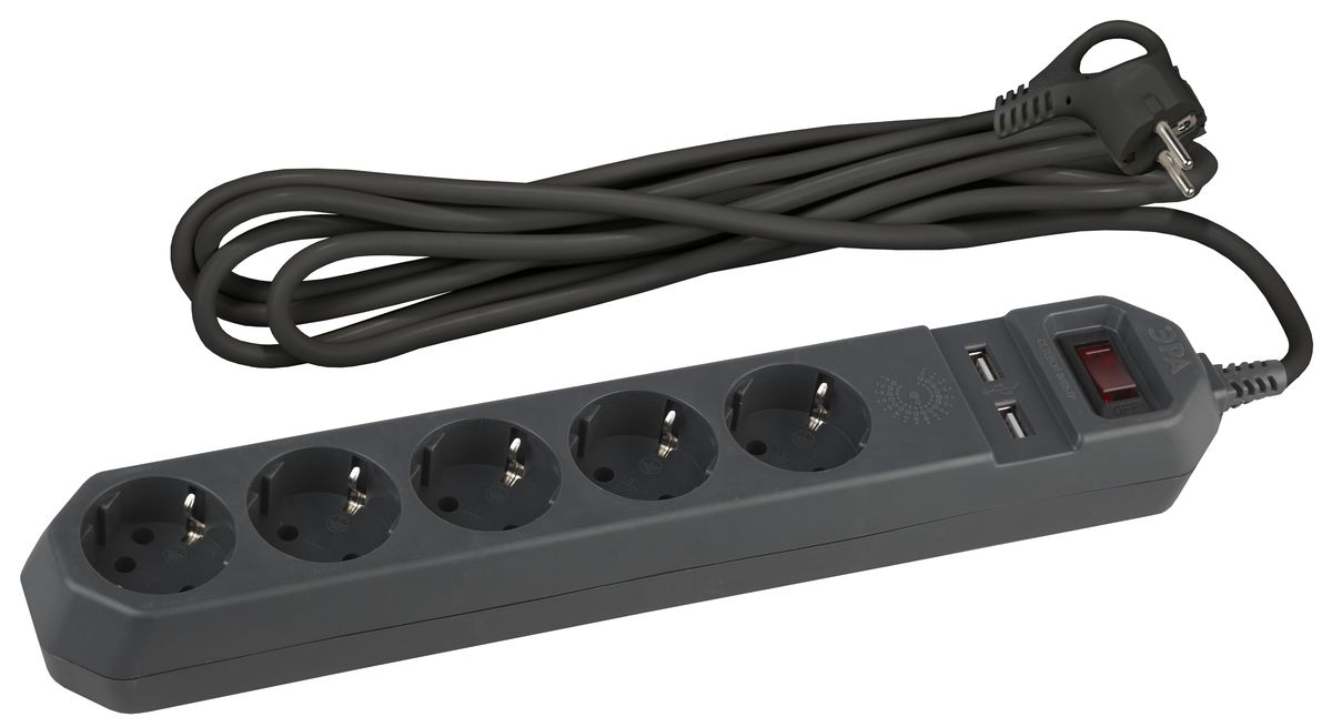 ЭРА USF-5es-1.5m-USB-B, Black сетевой фильтрUSF-5es-1.5m-USB-B ЭРА USF-5es-1.5m-USB-B, Black сетевой фильтрUSF-5es-1.5m-USB-BСетевой фильтр ЭРА USF-5es-1.5m-USB-B предназначен для широкого спектра бытовых приборов и электронной техники. Он идеально подойдет для защиты домашнего или офисного компьютера вместе с периферийным оборудованием от высокочастотных помех и короткого замыкания. Дополнительно имеется 2 USB порта для подзарядки мобильных устройств.