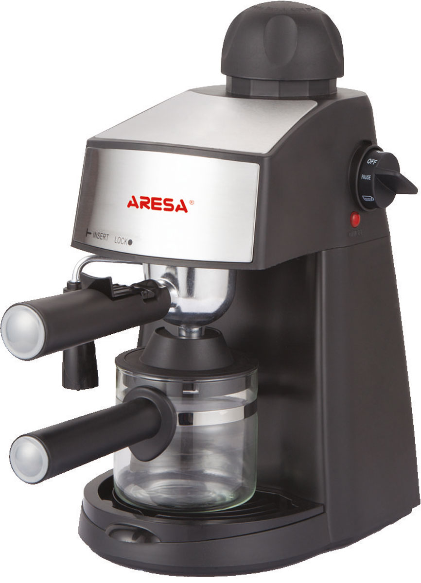 Aresa AR-1601 кофеваркаAR-1601 Aresa AR-1601 кофеваркаAR-1601Превосходная рожковая кофеварка Aresa AR-1601 для приготовления ароматного эспрессо на каждый день. Данная модель оборудована насосной системой давления на 3,5 бар. Прибор оснащен съемным лотком для сбора капель и предохранительным клапаном для обеспечения комфортного использования. Также имеется светодиодный индикатор питания. Емкость кофеварки рассчитана на 4 чашки.