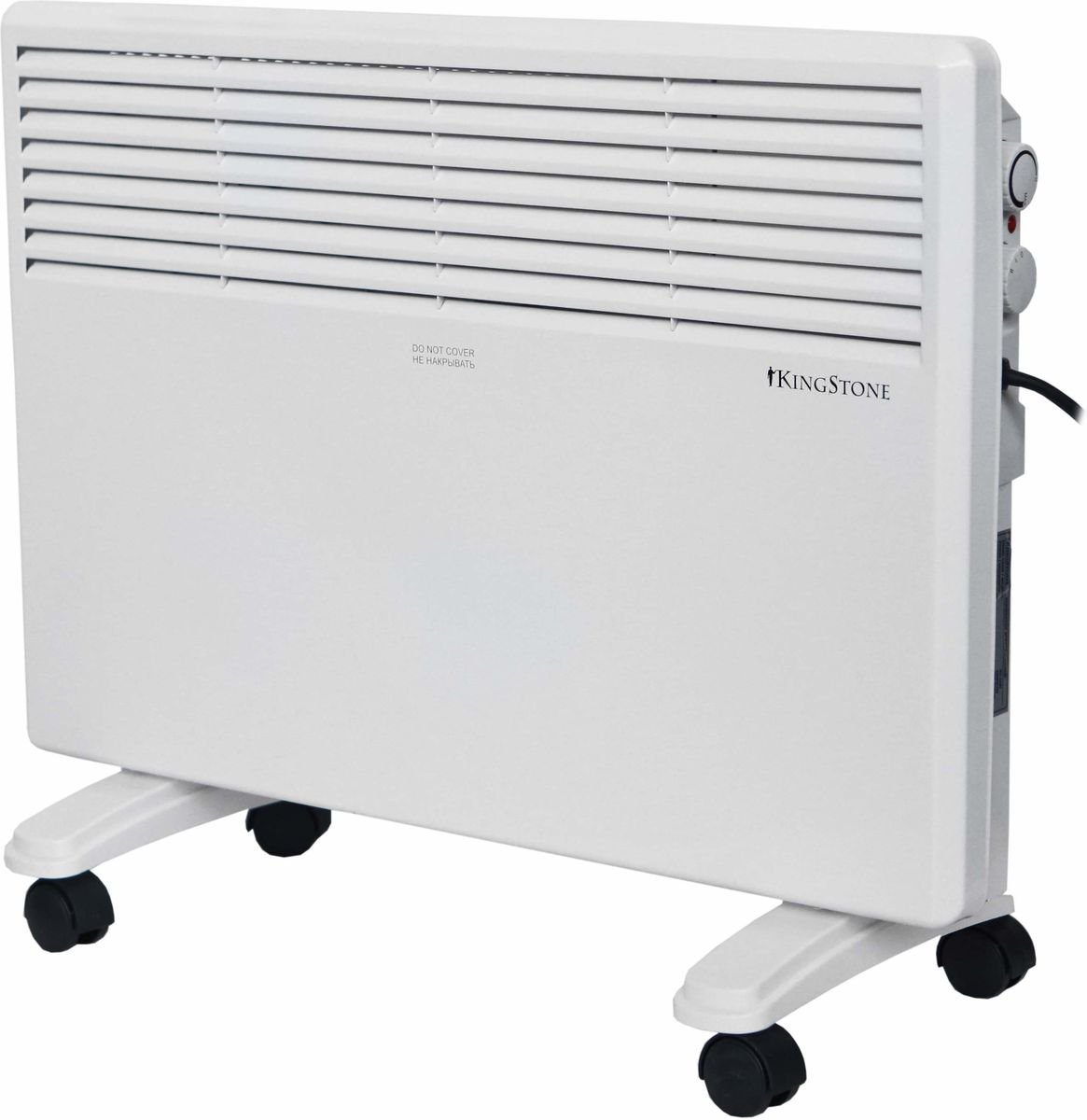 КingStone KH-1500 конвектор электрическийКingStone KH-1500 КingStone KH-1500 конвектор электрическийКingStone KH-1500Электрический конвектор КingStone KH-1500 - это современный, надежный, мобильный и экономичный обогреватель. Работа конвектора КingStone KH-1500 основана на принципе естественной конвекции: холодный воздух поступает внутрь обогревателя через отверстие в нижней части и, проходя через нагревательный элемент, уже нагретый воздух выходит через жалюзи, расположенные на передней панели обогревателя. Современный внешний вид позволяет гармонично вписать конвектор в любой интерьер. br>С влагостойким исполнением корпуса прибора IPX4 прибор можно использовать в помещениях с повышенной влажностью и обилием брызг Удобная в эксплуатации, интуитивно понятная панель управления облегчает использование прибора