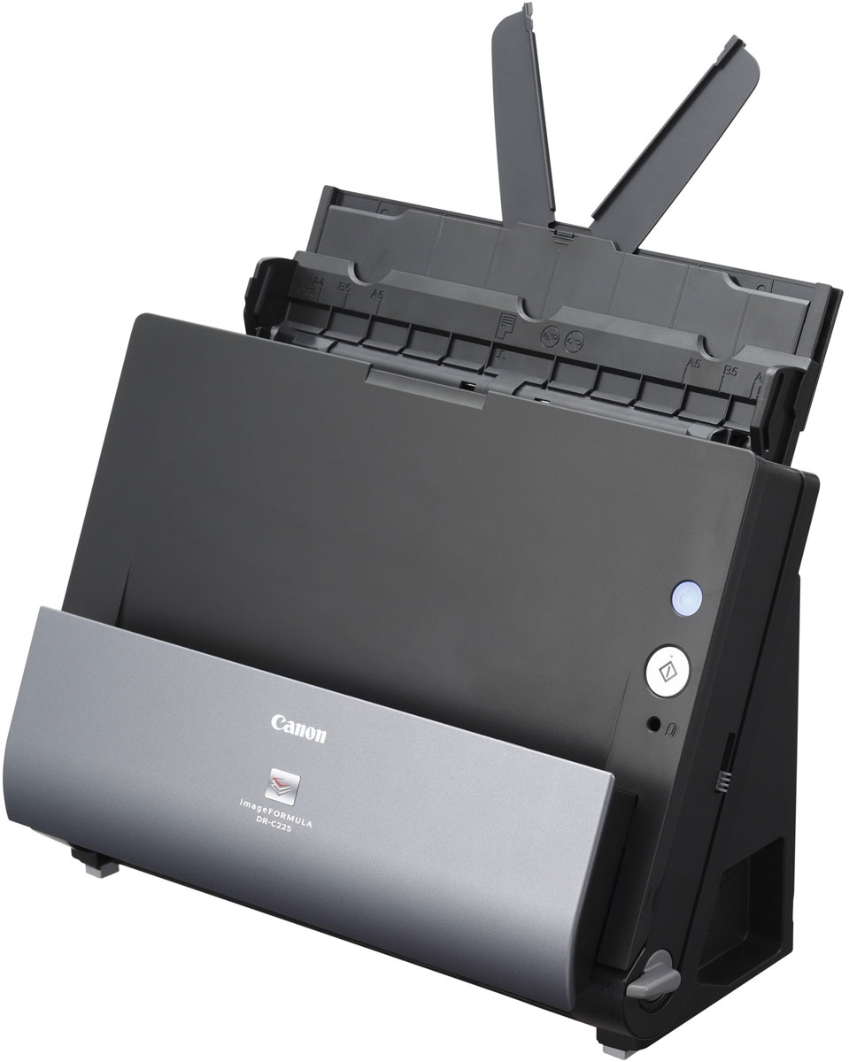 Canon DR-C225 (9706B003) сканер9706B003 Canon DR-C225 (9706B003) сканер9706B003Тонкое, ультракомпактное устройство Canon DR-C225 помогает максимально экономить пространство. Благодаря уникальному вертикальному дизайну J-Path устройство идеально впишется в рабочий процесс загруженного отдела и легко поместится на маленьком офисном рабочем столе. Сочетая уникальный дизайн и инновационные технологии, устройство Canon DR-C225 гарантирует прекрасное качество сканирования по приемлемой цене. Благодаря вертикальной системе прохождения листов J-Path устройство DR-C225 является самым компактным в своем классе. Устройство Canon DR-C225 можно расположить непосредственно около стены или на столе в условиях ограниченного пространства. Прямой тракт прохождения бумаги позволяет легко сканировать плотные карты или карты с тиснением и делает устройство DR-C225 абсолютно универсальным. Устройство Canon DR-C225 обладает впечатляющей скоростью сканирования в цветном режиме: до 25 страниц в минуту (или до 50 изображений в минуту в двустороннем...