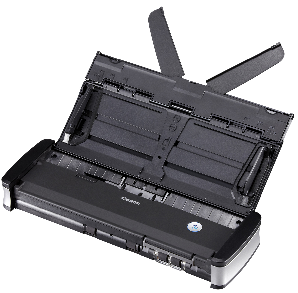Canon P-215II (9705B003) сканер9705B003 Canon P-215II (9705B003) сканер9705B003В офисе, дома или в движении — стильный сканер Canon P-215II предлагает удобство подхода plug-and-scan (включил и сканируй). Это самый быстрый из портативных сканеров со скоростью двустороннего сканирования до 30 изображений в минуту Сканер Canon P-215II — самое производительное устройство в своем классе. Благодаря скорости двустороннего сканирования до 30 изображений в минуту (с питанием от USB-кабеля) и устройству автоматической подачи документов на 20 листов пользователи могут быстро сканировать документы в офисе, дома или во время поездки. Сканер P-215II отличается мощной и надежной конструкцией, которая позволяет обрабатывать до 500 документов в день. Благодаря продуманной компактной конструкции сверхлегкий сканер P-215II идеально подходит для использования как в поездках, так и в офисе. Он занимает небольшую площадь и без проблем умещается в дорожных футлярах и на очень ограниченной поверхности рабочих столов. Настоящий plug-and-scan...