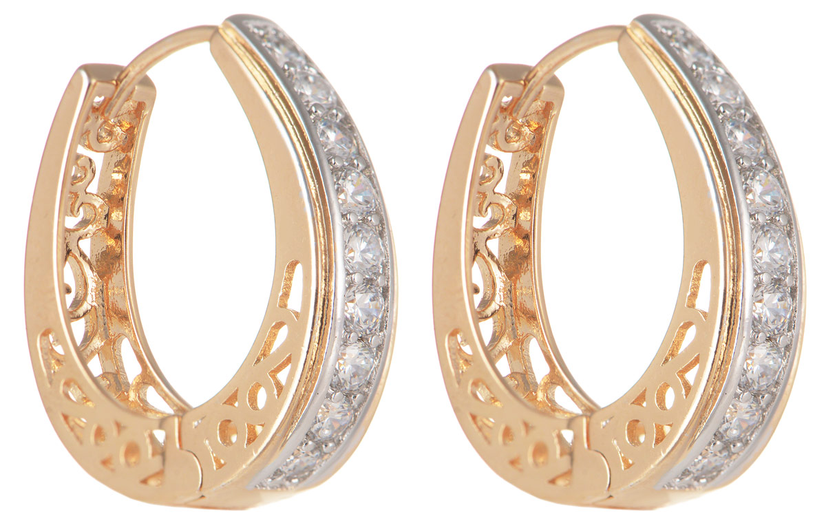 Серьги Taya, цвет: золотистый. T-B-11628T-B-11628-EARR-GOLD Серьги Taya, цвет: золотистый. T-B-11628T-B-11628-EARR-GOLDМодные позолоченные серьги Taya изготовлены из бижутерного сплава и оформлены цирконами. Изделие застегивается с помощью замка-конго. Оригинальные серьги внесут изюминку, как в повседневный, так и в выходной образ и позволят выделиться среди окружающих.