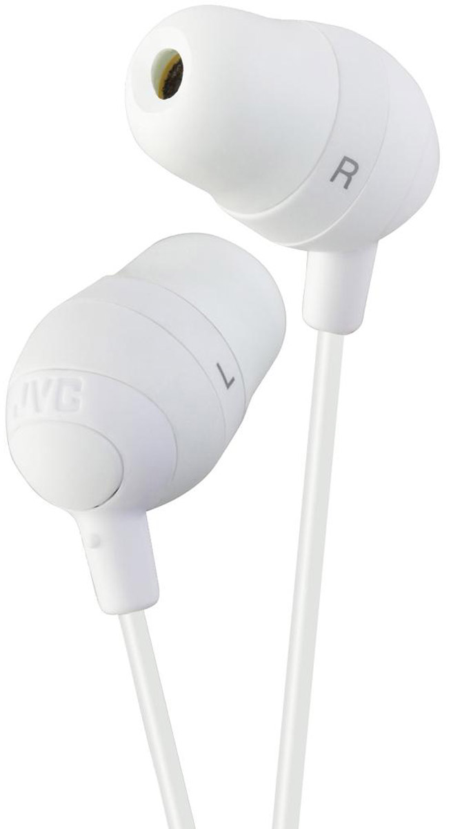 JVC Marshmallow HA-FX32-W, White наушникиHA-FX32-W JVC Marshmallow HA-FX32-W, White наушникиHA-FX32-WНаушники JVC Marshmallow HA-FX32-W овальной формы из мягкой резины обеспечивают комфортное и удобное прилегание. Благодаря неодимовому магниту, используемому в 11 мм драйверах, вы получаете качественное звучание. Наушники имеют кабель длиной 1.2 м с позолоченный штекером, также совместимым с iPhone.