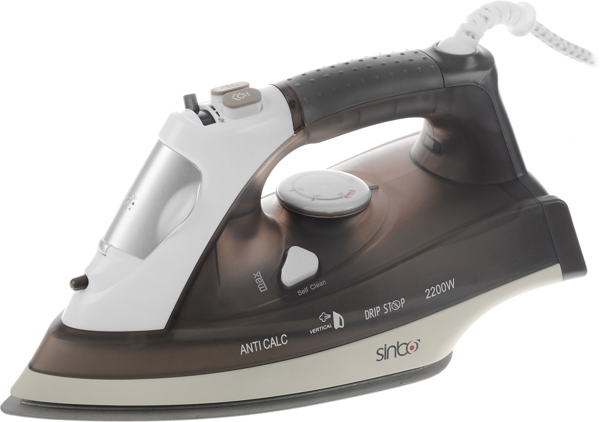 Sinbo SSI 2875 утюгSSI 2875 Sinbo SSI 2875 утюгSSI 2875Утюг Sinbo SSI 2875 с керамическим покрытием подошвы, регулятором температуры и подачи пара превратит процесс глажки различных видов ткани в легкое и неутомительное занятие. Прибор обладает всеми необходимыми характеристиками для отличного результата: сухое глажение, отпаривание с регулировкой, функция разбрызгивания, возможность вертикального отпаривания. Модель оснащена функциями парового удара и самоочистки, а также системой анти-капля. Сетевой шнур крепится при помощи шарового механизма, что не позволяет ему запутаться во время эксплуатации.