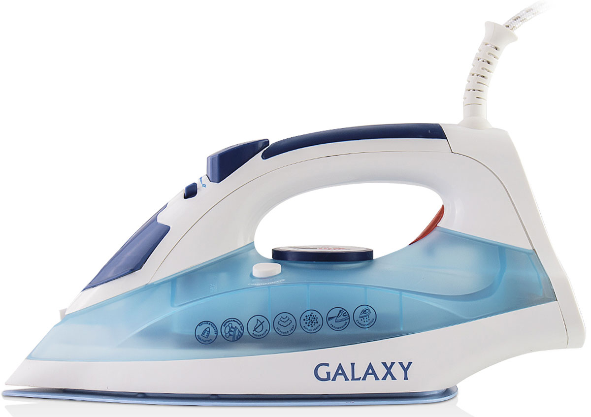 Galaxy GL 6112 утюг4630003365101 Galaxy GL 6112 утюг4630003365101Современный утюг Galaxy GL 6112 облегчает уход за одеждой и безусловно порадует вас своими поистине безграничными возможностями. Ультрагладкая подошва утюга GL 6112 с керамическим покрытием обеспечивает идеальное скольжение и избавит ваши вещи даже от самых сложных складок.Прибор обладает всеми необходимыми характеристиками для отличного результата: сухое глажение, отпаривание с регулировкой, функция разбрызгивания, возможность вертикального отпаривания. Модель оснащена функциями парового удара и самоочистки, а также системами антикапля и антинакипь. Сетевой шнур длиной 2 метра крепится при помощи шарового механизма, что не позволяет ему запутаться во время эксплуатации.Силиконовый уплотнитель крышки резервуараИндикатор нагрева