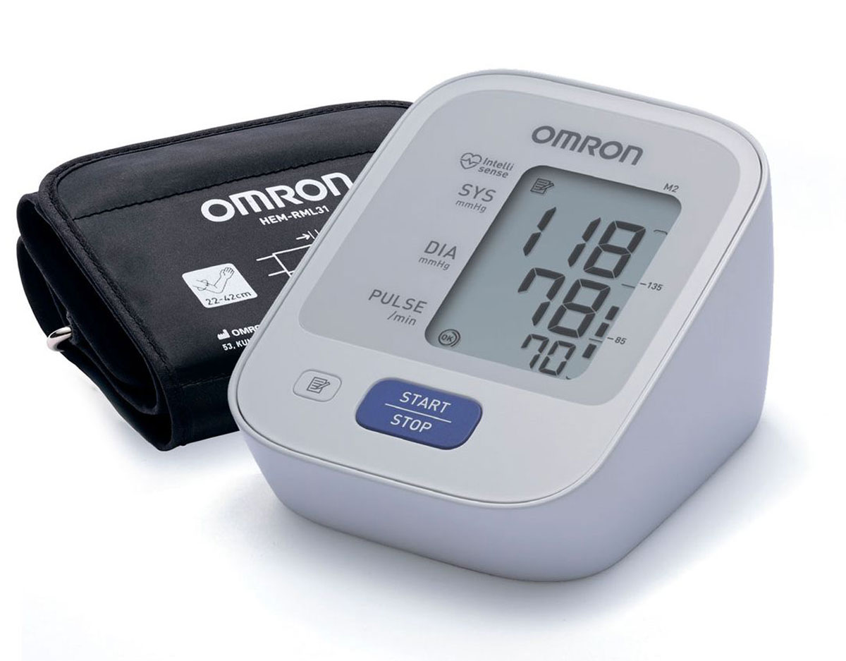 Omron M2 Basic тонометр + адаптер + универсальная манжета HEM-7121-ALRUУТ000001769 Omron M2 Basic тонометр + адаптер + универсальная манжета HEM-7121-ALRUУТ000001769Предупредить инсульт в ваших силах! Тонометр Omron помогает контролировать артериальную гипертонию — основной фактор риска развития инсульта. Работает с детской манжетой 17-22 см - контроль оптимального давления в манжете Комплект поставки: Электронный блок, манжета компрессионная универсальная, руководство по эксплуатации, чехол для хранения прибора, комплект элементов питания, журнал для записи артериального давления, гарантийный талон