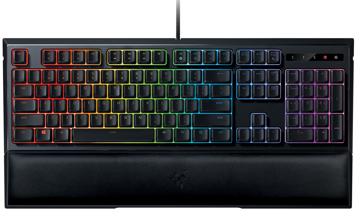 Razer Ornata Chroma игровая клавиатураRZ03-02040700-R3R1 Razer Ornata Chroma игровая клавиатураRZ03-02040700-R3R1В Razer Ornata Chroma используются новые механическо-мембранные переключатели Razer Mecha-Membrane, которые объединяют лучшие свойства клавиатуры с переключателями на резиновых мембранах и механических переключателей, обеспечивая непревзойденную работу клавиатуры. Традиционные клавиатуры с переключателями на резиновых мембранах обладают мягким нажатием, которое, однако, не позволяет добиться высокой степени точности из-за ощущения мягкости и недостаточной регулировки точности срабатывания. С другой стороны, механические переключатели обеспечивают быстрое срабатывание клавиш с четким тактильным ответом, но вызывающие усталость во время игры.Результатом многолетних исследований и разработок является революционная патентная заявка на механическо-мембранные переключатели Razer Mecha-Membrane, которые объединяет лучшие свойства обеих технологий: тихое мягкое нажатие с четким тактильным щелчком со средней высотой клавиш, позволяющая вашим пальцам лететь по клавиатуре и гарантирующая, что каждая команда выполняется мгновенно.Razer Ornata Chroma использует индивидуально разработанный колпачок клавиши, специально уменьшенный, чтобы сократить время, необходимое для срабатывания, позволяя вашим пальцам быстро двигаться, не пропуская ни одного удара.Razer Ornata Chroma выходит за рамки возможного, создавая и отображая невероятные световые эффекты. Интерактивные эффекты в игре позволяют вам испытывать более яркие впечатления в процессе игры благодаря быстрой реакции вашей клавиатуры.Специально разработанная для Razer Ornata Chroma эргономичная подставка для запястья всегда обеспечивает комфорт даже в самых напряженных игровых марафонах.Не промахнуться мимо одной клавиши — легко. Мимо десяти — тоже не проблема. Встроенная система подавления фантомных нажатий Razer Ornata Chroma позволяет отдавать до десяти команд одновременно — и все они будут исполнены в точности.Вы можете синхронизировать все периферийные устройства, поддерживающие Razer Chroma, выбрав любимый оттенок зеленого или психоделическую палитру, чтобы эффект отображался по всем элементам рабочего места. Возможности ограничены только вашим воображением, вам доступны поистине впечатляющие визуальные эффекты, преобразующие клавиатуру, гарнитуру, мышь и даже коврик для мыши в единое целое.С помощью библиотеки Chroma Workshop вы можете скачать готовые шаблоны световых эффектов для разных игр, для других программ и просто необычные световые эффекты. На портале для разработчиков Razer Chroma Developer Portal вы сможете получить необходимые SDK для создания своих световых эффектов и встраивания их в свои игры.