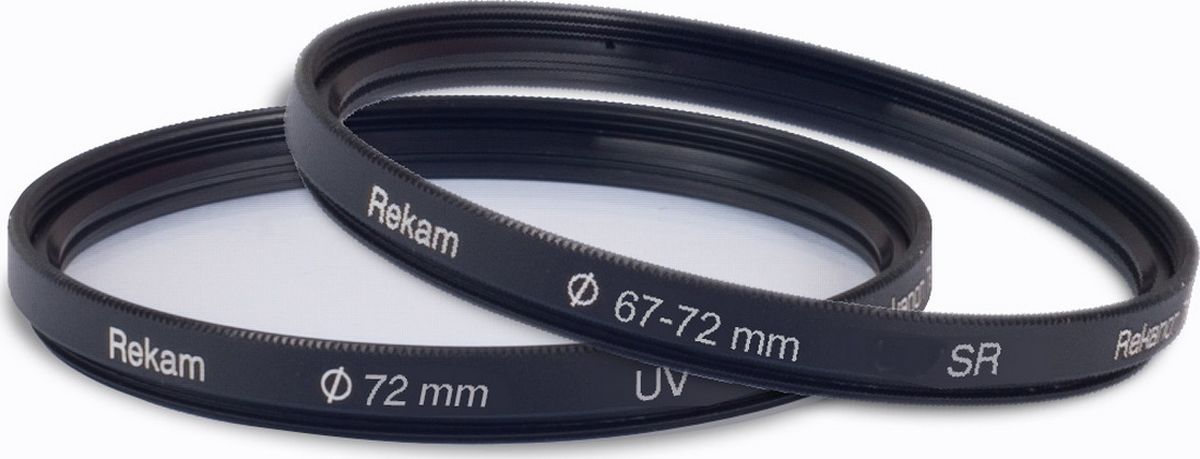 Rekam набор UV-фильтр 72 мм + переходное кольцо 67-72 мм1601002807 Rekam набор UV-фильтр 72 мм + переходное кольцо 67-72 мм1601002807Набор от Rekam состоит из ультрафиолетового фильтра и переходного кольца. Ультрафиолетовые фильтры с многослойным просветлением предназначены для защиты объектива от ультрафиолетовых лучей. С их помощью можно создавать фотоснимки, которые невозможно получить при обработке на компьютере. Особенности фильтров UV: защищают объектив от механических повреждений, пыли, грязи, отпечатков пальцев, а также повышают контрастность снимков. Переходные кольца предназначены для использования фильтров, конвертеров и бленд с резьбовым креплением большего диаметра. Повышающие кольца позволяют полноценно использовать светофильтры большего размера на объективах с меньшей резьбой, без виньетирования и уменьшения поля кадра.