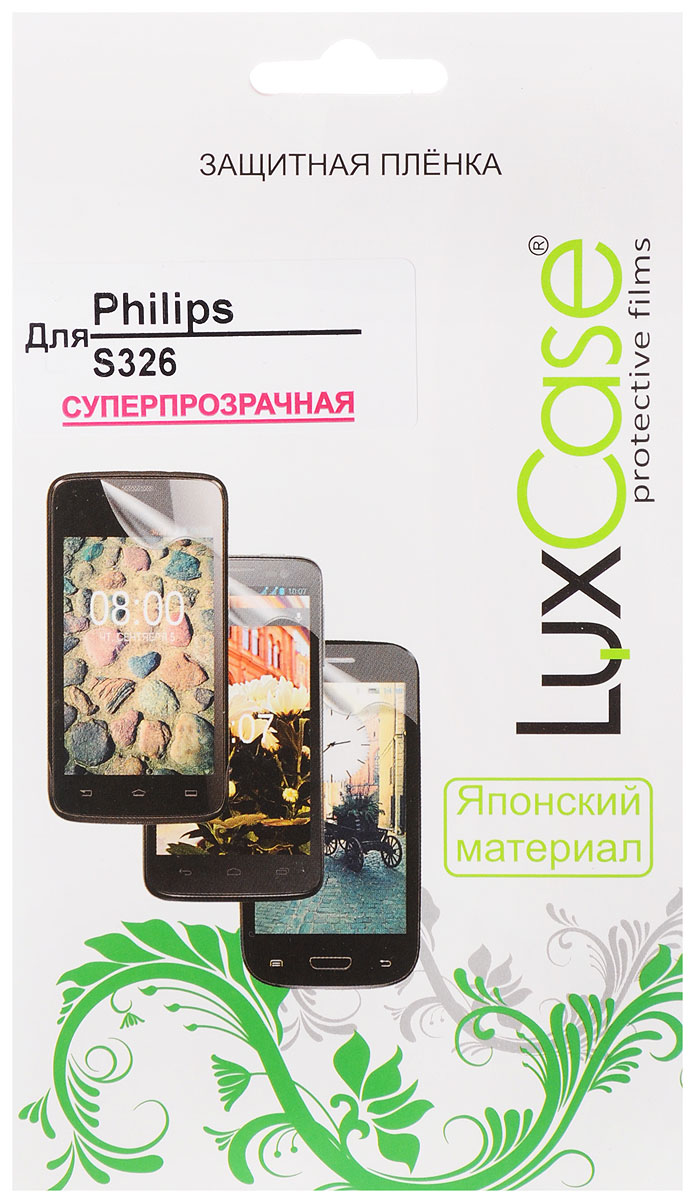 LuxCase защитная пленка для Philips S326, суперпрозрачная50377 LuxCase защитная пленка для Philips S326, суперпрозрачная50377Защитная пленка LuxCase для Philips S326 сохраняет экран смартфона гладким и предотвращает появление на нем царапин и потертостей. Структура пленки позволяет ей плотно удерживаться без помощи клеевых составов и выравнивать поверхность при небольших механических воздействиях. Пленка практически незаметна на экране смартфона и сохраняет все характеристики цветопередачи и чувствительности сенсора.