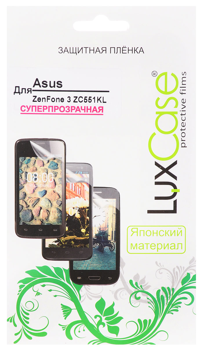 LuxCase защитная пленка для Asus ZenFone 3 Laser ZC551KL, суперпрозрачная55801 LuxCase защитная пленка для Asus ZenFone 3 Laser ZC551KL, суперпрозрачная55801Защитная пленка LuxCase для Asus ZenFone 3 Laser (ZC551KL) сохраняет экран смартфона гладким и предотвращает появление на нем царапин и потертостей. Структура пленки позволяет ей плотно удерживаться без помощи клеевых составов и выравнивать поверхность при небольших механических воздействиях. Пленка практически незаметна на экране смартфона и сохраняет все характеристики цветопередачи и чувствительности сенсора.