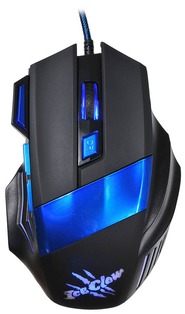 Oklick 775G Ice Claw, Black Blue игровая мышь945847 Oklick 775G Ice Claw, Black Blue игровая мышь945847Oklick 775G Ice Claw - это игровая проводная мышь черно-синего цвета с 7-ю кнопками, колесом прокрутки и интерфейсом подключения USB. Модель выделяется эргономичным асимметричным корпусом, идеально сидящим в правой руке. Дополнительный комфорт обеспечивает регулируемая точность сенсора, разрешение которого варьируется до 2400 dpi. Надежный канал связи гарантирует моментальную реакцию на каждое действие, что особо важно для динамичных игр. Боковые клавиши позволяют быстро перемещаться по страницам в браузере, назад и вперед.