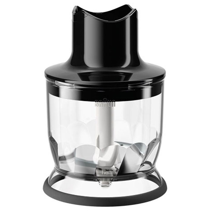 Braun MQ20 Herbal Chopper MQ7 Series, Black емкость для блендера0X81364458 Braun MQ20 Herbal Chopper MQ7 Series, Black емкость для блендера0X81364458Чёрный измельчитель-чоппер Braun MQ20 Herbal Chopper MQ7 Series объемом 350 мл с ножом для колки льда и измельчения продуктов.Измельчитель совместим со всеми погружными блендерами серий Multiquick 5, 7 и 9 с металлической ногой. Его можно мыть в посудомоечной машине.