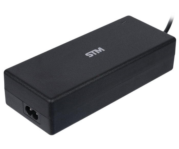 STM BLU90 адаптер питания для ноутбуков (90 Вт)STM BLU90 STM BLU90 адаптер питания для ноутбуков (90 Вт)STM BLU90Универсальный сетевой адаптер STM BLU90 мощностью 90 Вт предназначен для заряда аккумулятора ноутбуков от сети переменного тока. Совместим практически со всеми популярными моделями ноутбуков при помощи поставляемых в комплекте 9 сменных коннекторов. Встроенная система управления автоматически подстраивает напряжение питания для конкретной модели при смене коннектора. Функция защиты от перегрузки, короткого замыкания и перезаряда батареи делает использование адаптера абсолютно безопасным для ноутбука. Горящий светодиодный индикатор на корпусе устройства означает включение в сеть и его нормальную работу. Встроенный разъем USB 2A позволит параллельно зарядить ваш планшет или смартфон. При отсутствии необходимого коннектора для вашего ноутбука обращайтесь к производителю STM по вопросам его получения на территории России.