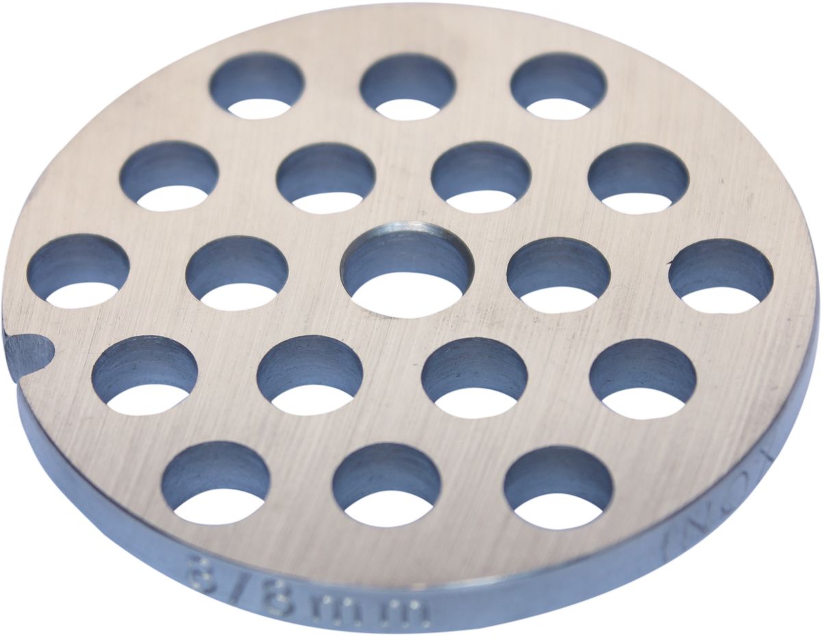 Euro Kitchen EUR-GR-8 Zelmer решетка для мясорубкиEUR-GR-8 Zelmer Euro Kitchen EUR-GR-8 Zelmer решетка для мясорубкиEUR-GR-8 ZelmerРешетка Euro Kitchen EUR-GR-8 предназначена для работы с электрическими мясорубками марки Zelmer. Она с легкостью заменит фирменную деталь, не уступив ей по качеству и сроку службы. Высокая производительность и долгий срок службы современных электрических и ручных мясорубок зависят, в первую очередь, от режущих механизмов и их выработки. Своевременная профилактика и замена режущих и вспомогательных элементов способствуют уменьшению нагрузки на узлы и другие механизмы, гарантируя долгую и качественную работу вашей мясорубки. Диаметр отверстий в решетке: 8 мм