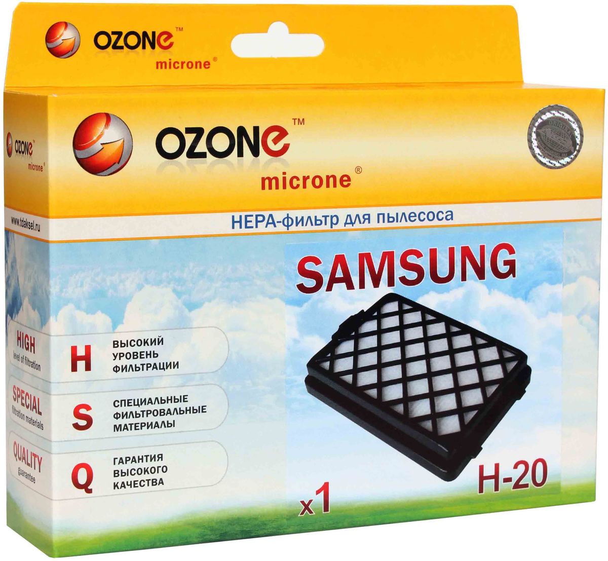 Ozone H-20 НЕРА фильтр для пылесоса SamsungH-20 Ozone H-20 НЕРА фильтр для пылесоса SamsungH-20HEPA фильтр Ozone microne H-20 высокоэффективной очистки предназначен для завершающей очистки воздуха в помещении, которое требует высокое качество воздуха, например, медицинских помещений. Фильтр состоит из мелкопористых материалов, что служит эффективному задерживанию частиц размером до 0,3 мкм. Фильтры HEPA последнего поколения имеют степень очистки воздуха около 95-97%. Фильтры не подлежат к промывке, а значит, они являются одноразовыми.
