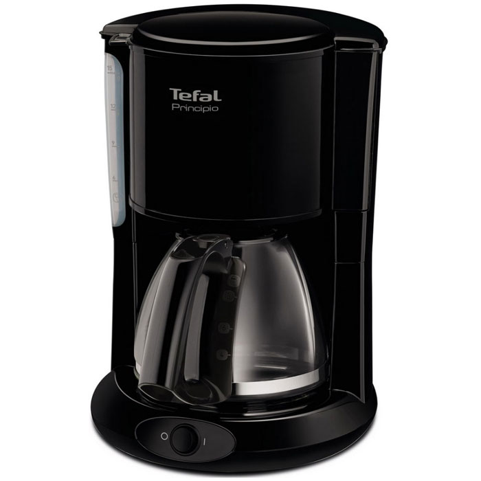 Tefal CM261838 кофеваркаCM261838 Tefal CM261838 кофеваркаCM261838Если вы любите пить горячий свежесваренный кофе, то вам непременно стоит обратить внимание на современную кофеварку Tefal CM261838. Этот прибор обладает мощностью в 1000 Вт, что позволяет ему в считанные мгновения приготовить превосходный кофе. Наслаждайтесь непревзойденным вкусом своего любимого напитка ежедневно! Простое управление управление капельной кофеваркой Tefal не доставит никаких трудностей. Готовый кофе поступает в специальную емкость, объем которого достигает 1,25 литра. Поэтому кофеварку можно использовать даже в большой семье. Tefal CM261838 отличается невероятной легкостью в обслуживании. Она оснащена специальной противокапельной системой, поэтому рабочая поверхность или скатерть на столе всегда будут чистыми. Кроме того, этот прибор обладает наглядным индикатором уровня воды, что позволяет вам контролировать работу прибора. Благодаря своим компактным размерам и черному цвету корпуса, изготовленного из качественных...