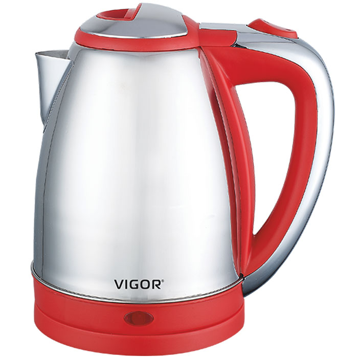 Vigor HX-2026 чайник электрическийHX-2026 Vigor HX-2026 чайник электрическийHX-2026Современный классический чайник Vigor HX-2026 прост в управлении и долговечен в использовании. Изготовлен из высококачественных материалов. Беспроводное соединение позволяет вращать чайник на подставке на 360°. Для обеспечения безопасности при повседневном использовании предусмотрены функция автовыключения, а также защита от включения при отсутствии воды.