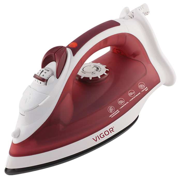 Vigor HX-4050 утюгHX-4050 Vigor HX-4050 утюгHX-4050Современный утюг Vigor HX-4050 мощностью 2400 Вт облегчает уход за одеждой и безусловно порадует вас своими поистине безграничными возможностями. Подошва утюга с керамическим покрытием обеспечивает идеальное скольжение и избавит ваши вещи даже от самых сложных складок. Прибор обладает всеми необходимыми характеристиками для отличного результата: сухое глажение, отпаривание с регулировкой, функция разбрызгивания, возможность вертикального отпаривания. Модель оснащена функциями парового удара и самоочистки, а также функцией анти-кальций, предотвращающей скопление накипи.