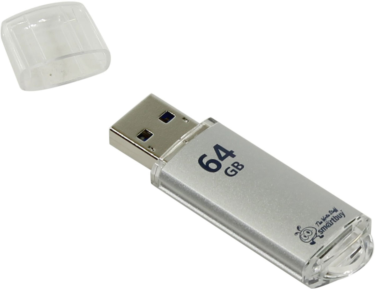 SmartBuy V-Cut 3.0 64GB, Silver USB-накопительSB64GBVC-S3 SmartBuy V-Cut 3.0 64GB, Silver USB-накопительSB64GBVC-S3Флеш-накопитель SmartBuy V-Cut 3.0 имеет классическую и удобную форму. При малых размерах у устройства внушительный объем памяти- 64 ГБ! У флешки есть отверстие для шнурка, что позволит носить ее всегда с собой.