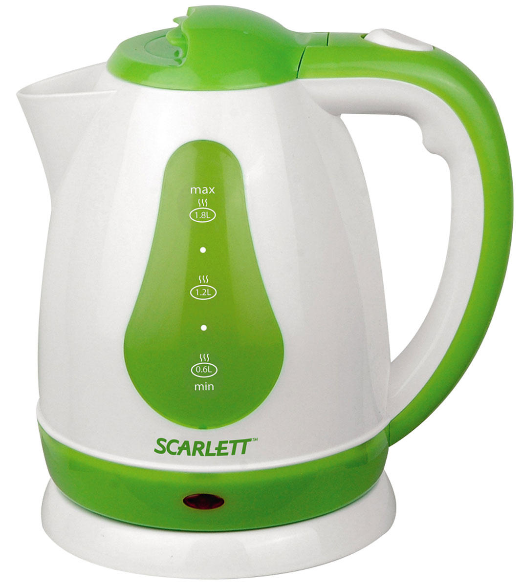 Scarlett SC-EK18P30, White Green чайникSC-EK18P30 Scarlett SC-EK18P30, White Green чайникSC-EK18P30Электрический чайник Scarlett SC-EK18P30 покорит сердца всех любителей эстетичного чаепития! С белым корпусом, украшенным зелеными вставками, подчеркивающими основные элементы устройства чайник станет настоящим украшением кухни или офиса. Крышка плотно прилегает к резервуару и защищает от обжигания горячим паром. Вскипятить воду в чайнике объемом 1,8 литра буквально в считанные минуты возможно благодаря мощности прибора 1700 Вт.