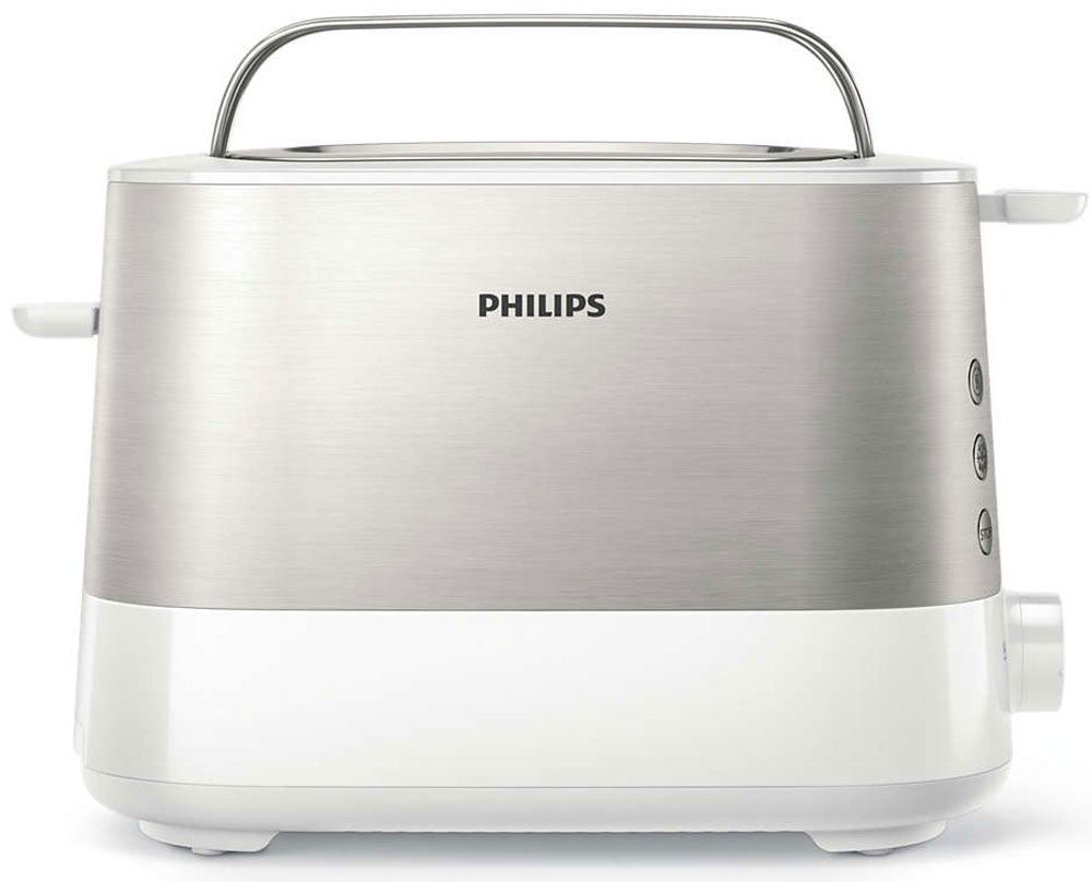 Philips HD2637/00 тостерHD2637/00 Philips HD2637/00 тостерHD2637/00Великолепные хрустящие тосты любой толщины благодаря тостеру Philips HD2637/00. Широкие отделения легко вмещают толстые и тонкие ломтики. Размер отделений увеличен на 10%. Механизм автоматического центрирования размещает и тонкие, и нарезанные вручную толстые ломтики прямо по центру, фиксируя их для равномерного обжаривания. Подъемник позволяет безопасно доставать небольшие ломтики. Функция позволяет приподнять небольшие кусочки хлеба, не обжигаясь Встроенная подставка для удобства подогрева блинчиков и булочек Режимы разогрева и разморозки для быстрого приготовления замороженных тостов/хлеба Кнопка отмены позволяет в любой момент остановить приготовление тостов Простая очистка благодаря съемному поддону для крошек Автоотключение для дополнительной защиты прибора от короткого замыкания Корпус тостера Philips не нагревается