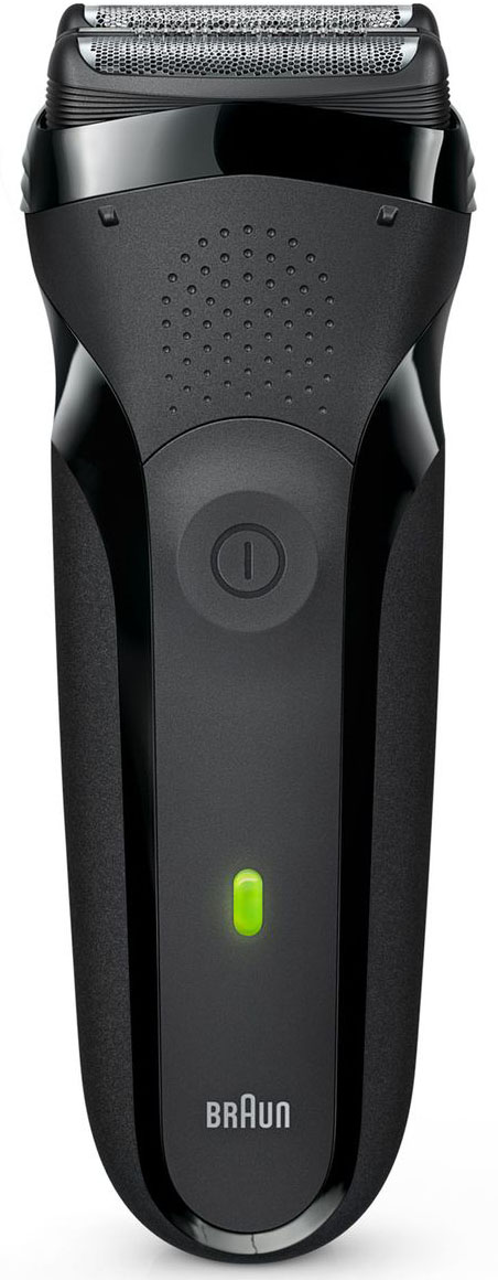 Электрическая бритва Braun Series 3 300s черного цвета81569923 Электрическая бритва Braun Series 3 300s черного цвета81569923Аккуратное и тщательное бритье. Адаптация к любому контуру. Сеточная электрическая бритва Braun Series 3 эффективно удаляет щетину, не повреждая кожу. 3 элемента бритвенной системы реагируют на давление, идеально адаптируясь к контурам лица и удаляя щетину прямолинейными движениями. Надежная бритва Braun Series 3 разработана и спроектирована в Германии. Преимущества: 3 элемента бритвенной системы реагируют на давление, делая процесс эффективным и комфортным 2 NiMH-аккумулятора с длительным сроком службы Разработано и спроектировано Braun, Германия Электрическая бритва надежна в эксплуатации и выдерживает давление воды на глубине до 5 метров В комплект входят: Электрическая бритва Braun Series 3, дорожный футляр, зарядное устройство Smart Plug с автоматической настройкой напряжения от 100 до 240 вольт