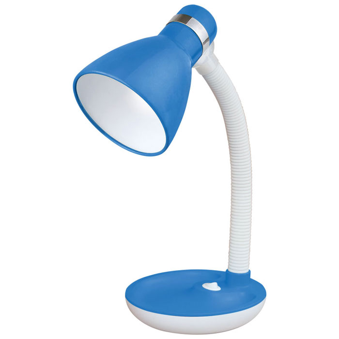 Energy EN-DL15, Blue лампа настольная54 366027 Energy EN-DL15, Blue лампа настольная54 366027Настольная электрическая лампа Energy EN-DL15 предназначена для лампочек со стандартным цоколем Е27 (в комплект не входит). Она идеально подходит для чтения и выполнения домашних заданий детьми, равно как и для работы с бумагами или за компьютером. Подвижная ножка позволяет гибко регулировать высоту и направление излучаемого света. Диаметр абажура составляет 105 мм.